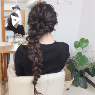 編みおろし　ヘア